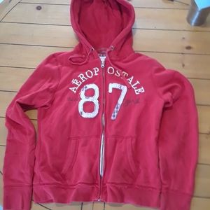 Red Aeropostle Zip Hoodie